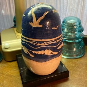 Sonny Fletcher Pottery Seed Pot Signed Native American Southwestern Style